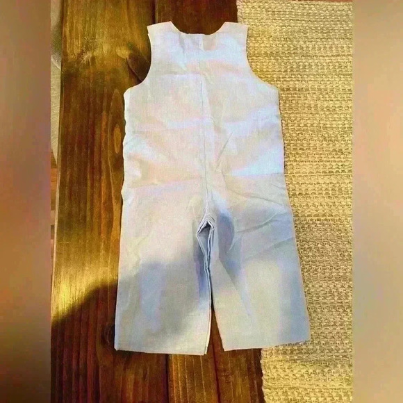 Jon Jon smocked pumpkin 9 month boys fall Three Sisters brand, EUC, buttons - Picture 7 of 7